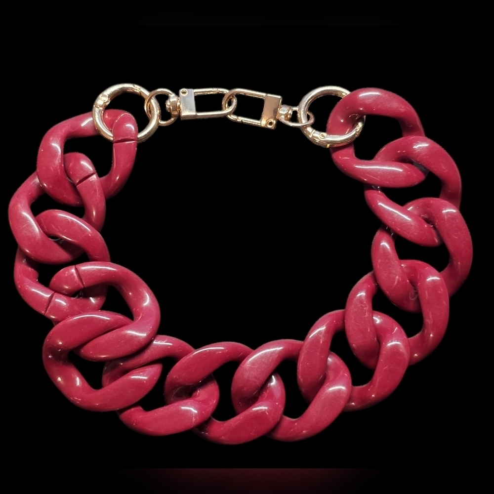 Dark Red Chunky Bag Chain